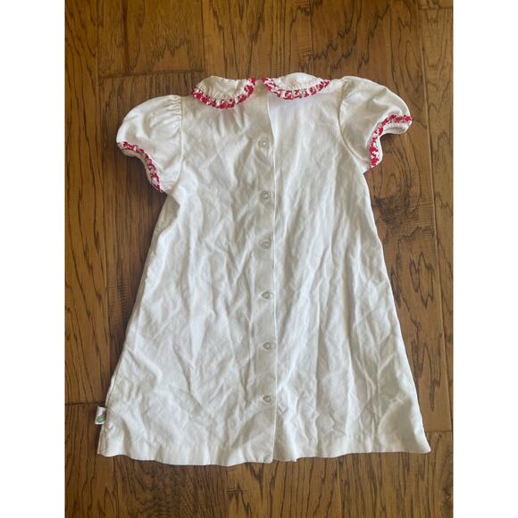 Girls size 5 Posh Pickle Letter T Monogram Red and White Dress Christmas - Picture 4 of 4